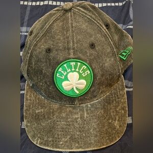 Celtics Faded Black Baseball Cap